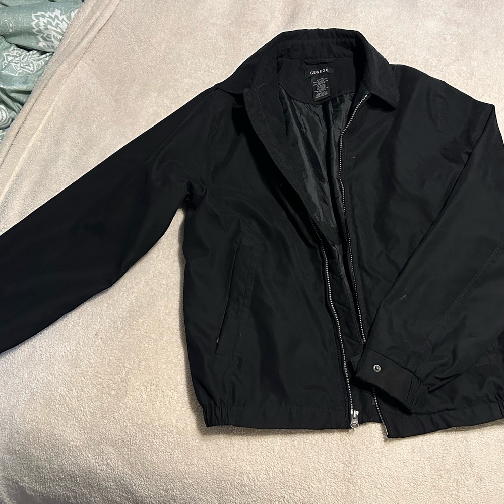 Polyester Black Jacket With Inner Pockets - image 3